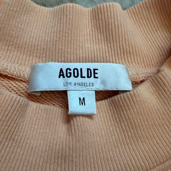 AGOLDE The Round Shoulder Sweatshirt, Sherbert - Medium, NWOT - Picture 4 of 7